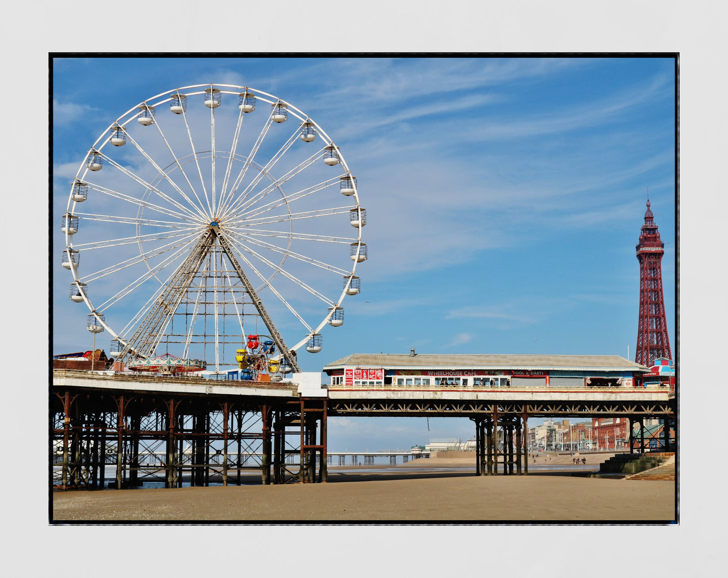 Blackpool Poster Blackpool Tower Central Pier Photography Wall Art