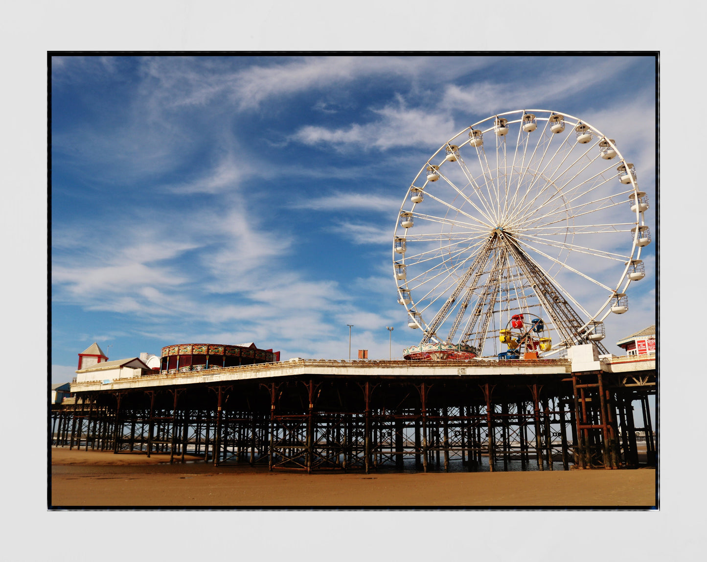 Blackpool Poster Central Pier Ferris Wheel Photography