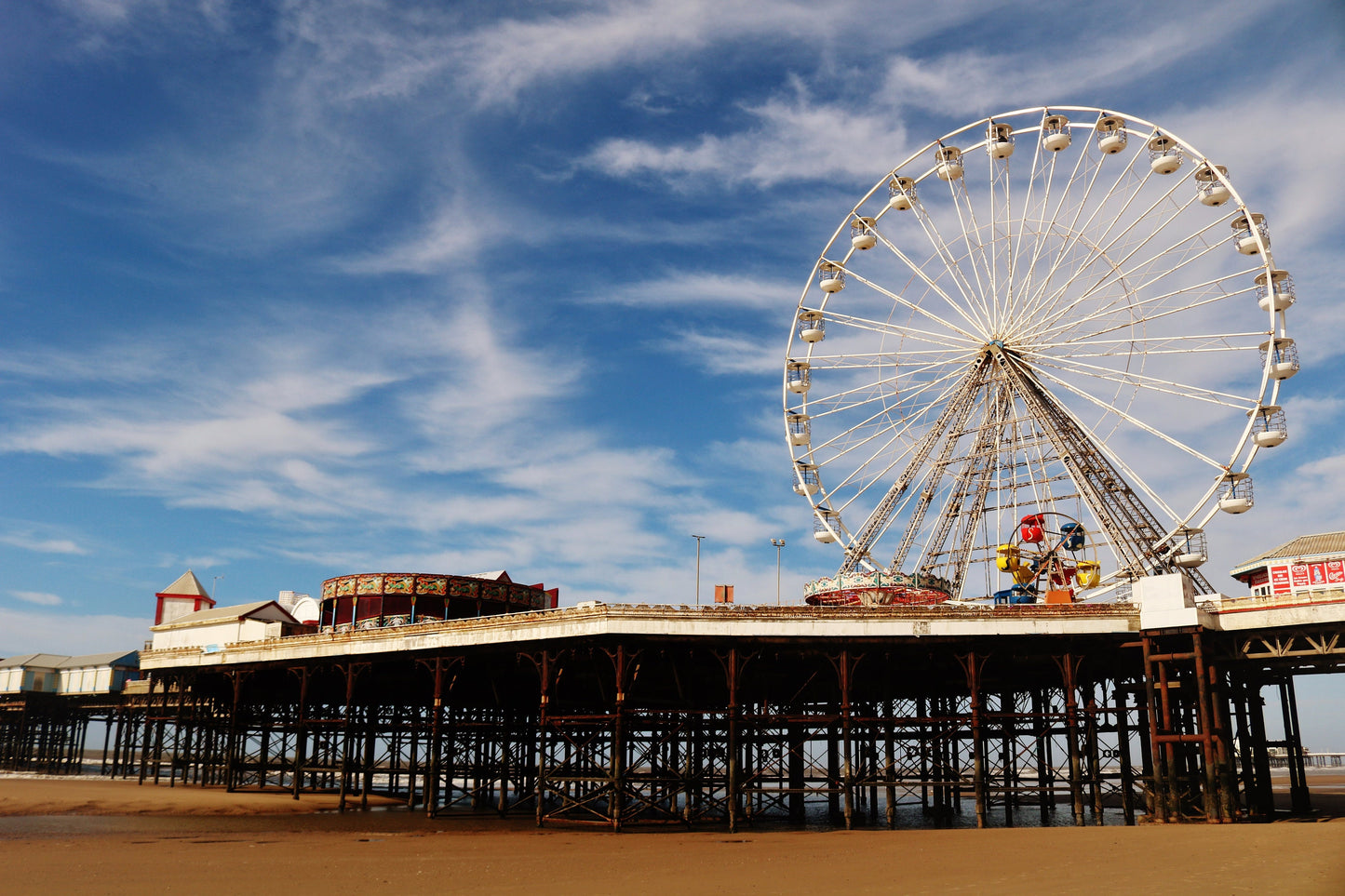 Blackpool Poster Central Pier Ferris Wheel Photography