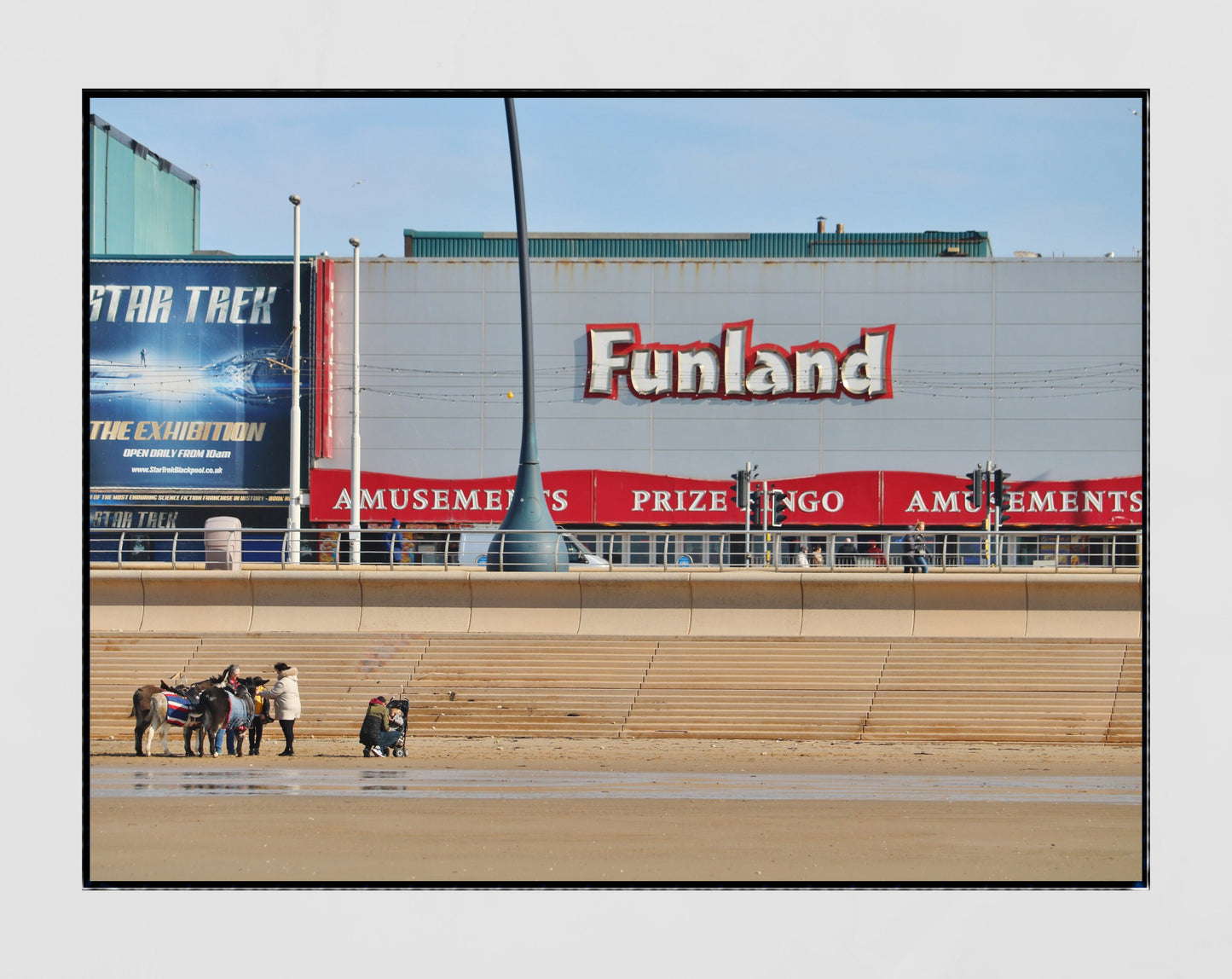 Blackpool Poster Beach Donkey Ride Street Photography Print