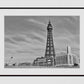Blackpool Tower Black And White Poster Photography Print