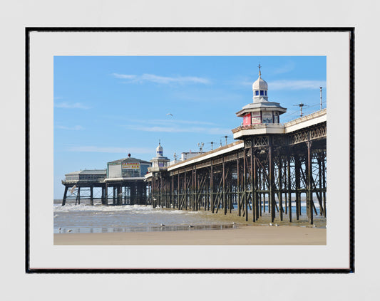 Blackpool Poster North Pier Coastal British Seaside Photography Print