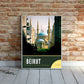 Blue Mosque Beirut Lebanon Artwork, Streets of Beirut Series