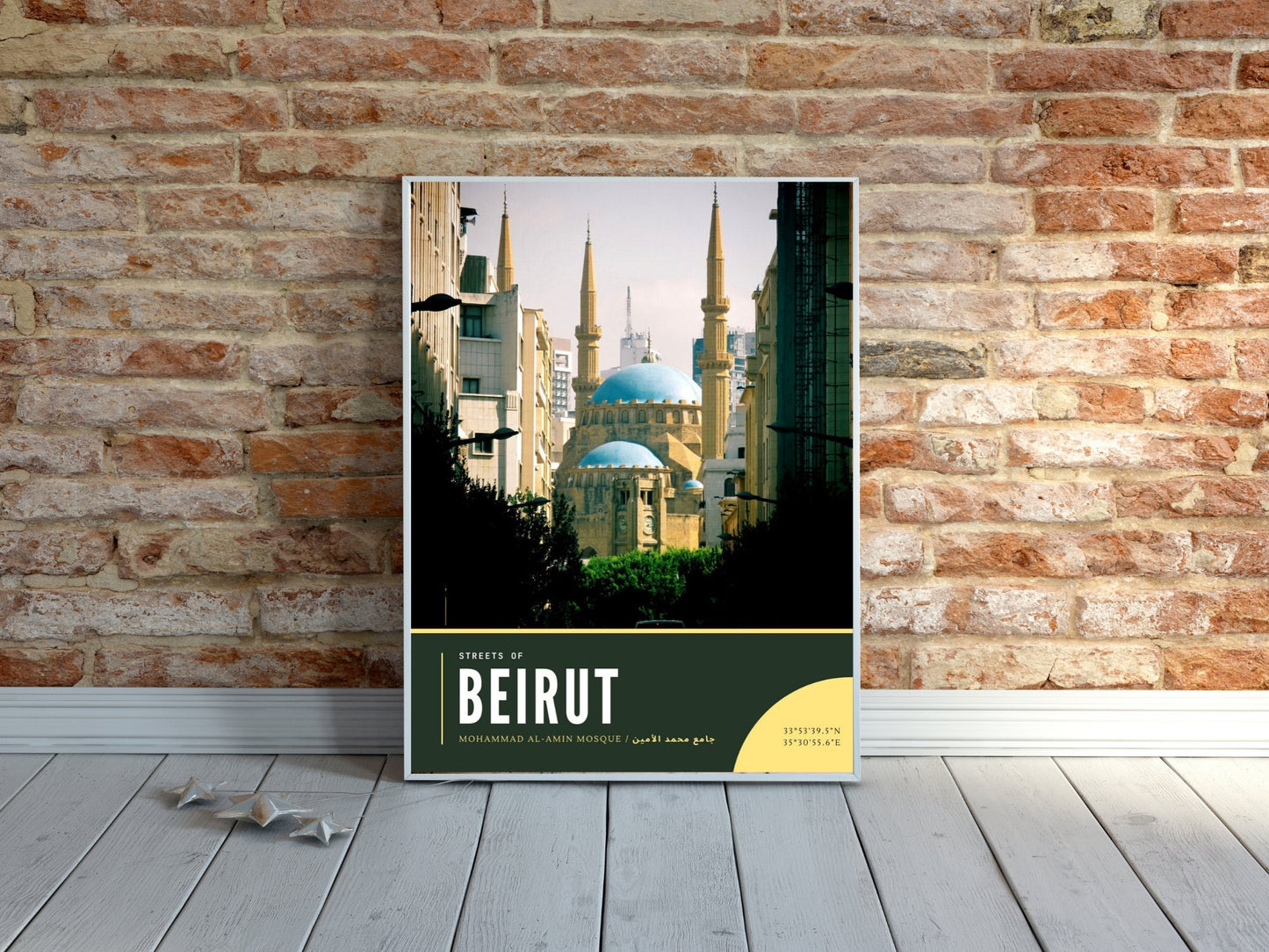 Blue Mosque Beirut Lebanon Artwork, Streets of Beirut Series