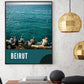 Beirut Corniche Photography Gift, Fisherman at Mediterranean Sea Lebanon