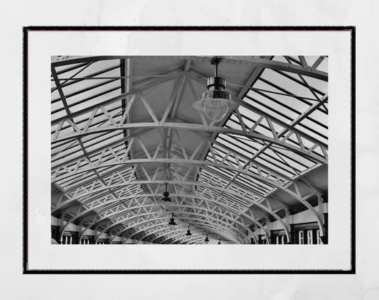 Wemyss Bay Station Print Victorian Architecture Black And White Photography