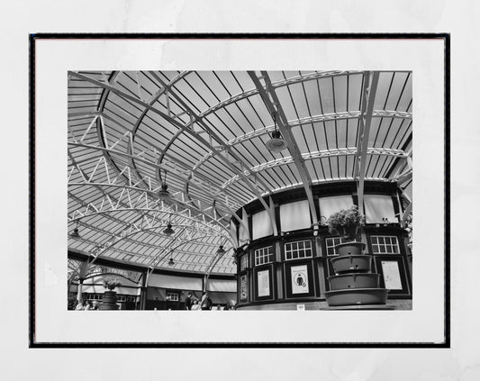 Wemyss Bay Station Print Victorian Architecture Black And White Photography Poster