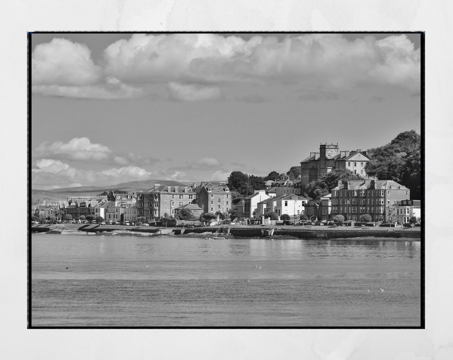 Rothesay Poster Isle Of Bute Coastal Black And White Photography Print