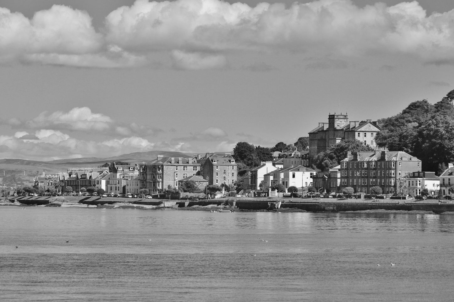 Rothesay Poster Isle Of Bute Coastal Black And White Photography Print