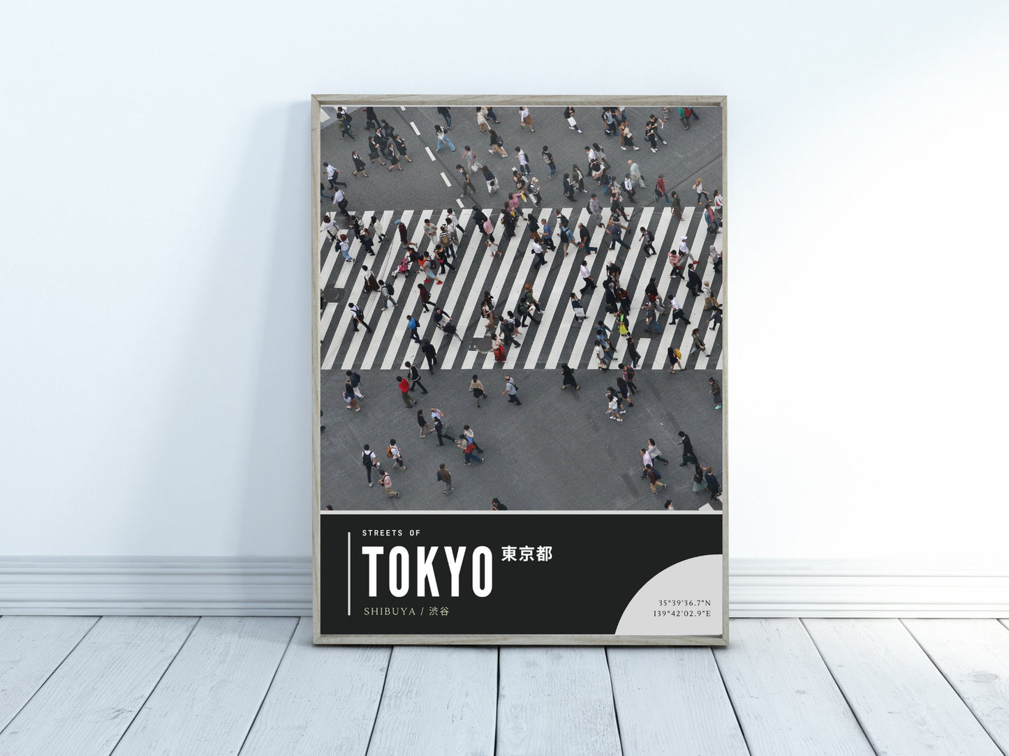 Shibuya Crossing Wall Art, Streets of Tokyo Photography Series