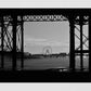 Blackpool Poster Ferris Wheel Under The Boardwalk Beach Black And White Photography