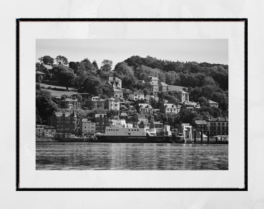 Rothesay Poster Isle Of Bute Coastal Ferry Black And White Photography Print