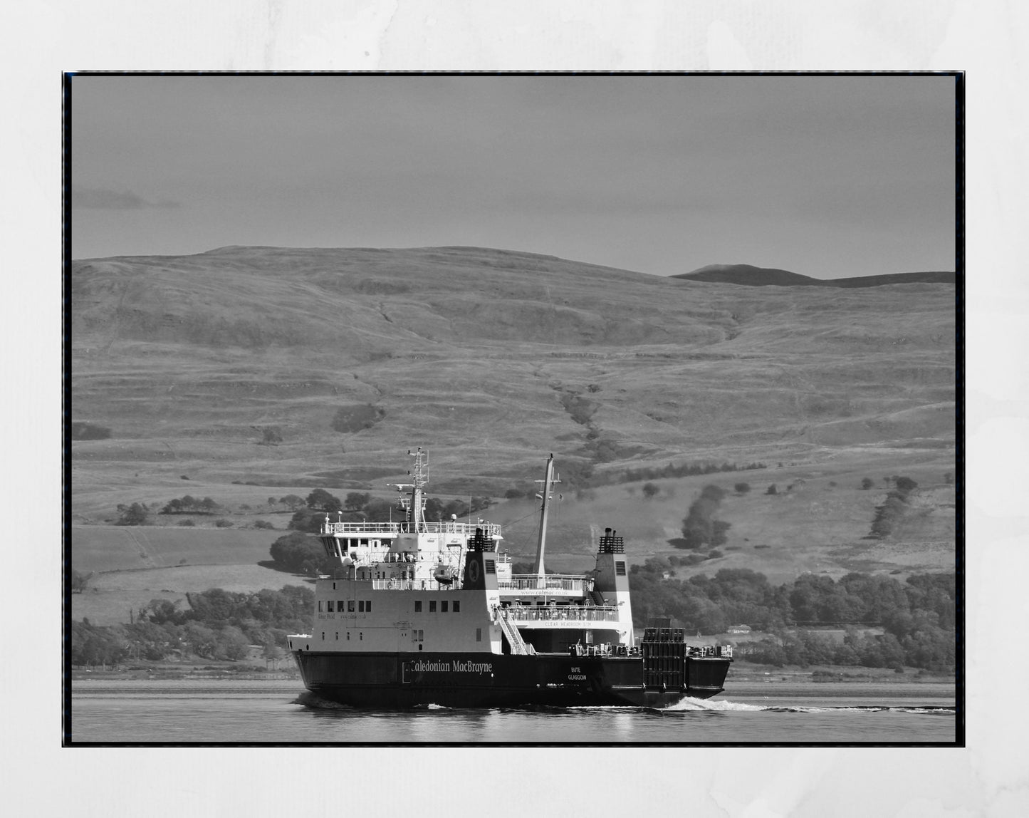 Rothesay Poster Isle Of Bute  Ferry Black And White Photography Print