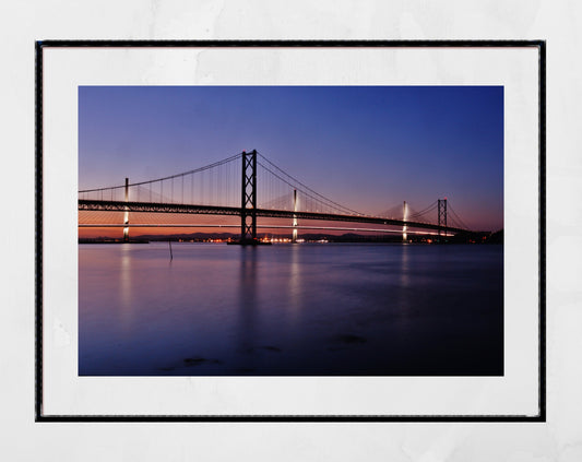 Forth Road Bridge Photography Print South Queensferry Sunset Poster