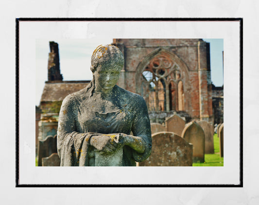 Dumfries Scotland Poster Sweetheart Abbey Graveyard Photography Print