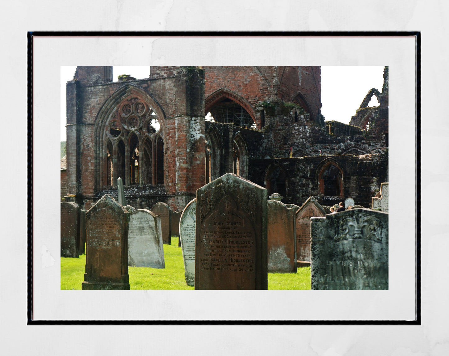 Dumfries Poster Sweetheart Abbey Graveyard Photography Print