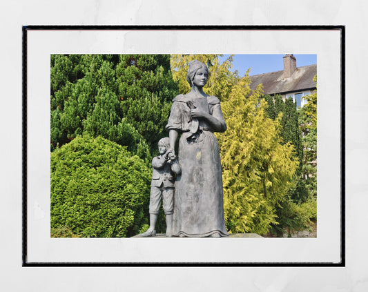 Dumfries Scotland Poster Robert Burns Jean Armour Statue Photography Print