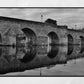 Dumfries Scotland River Nith Devorgilla Bridge Black And White Photography Print Poster