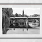 Dumfries Scotland River Nith New Bridge Black And White Photography Print Poster