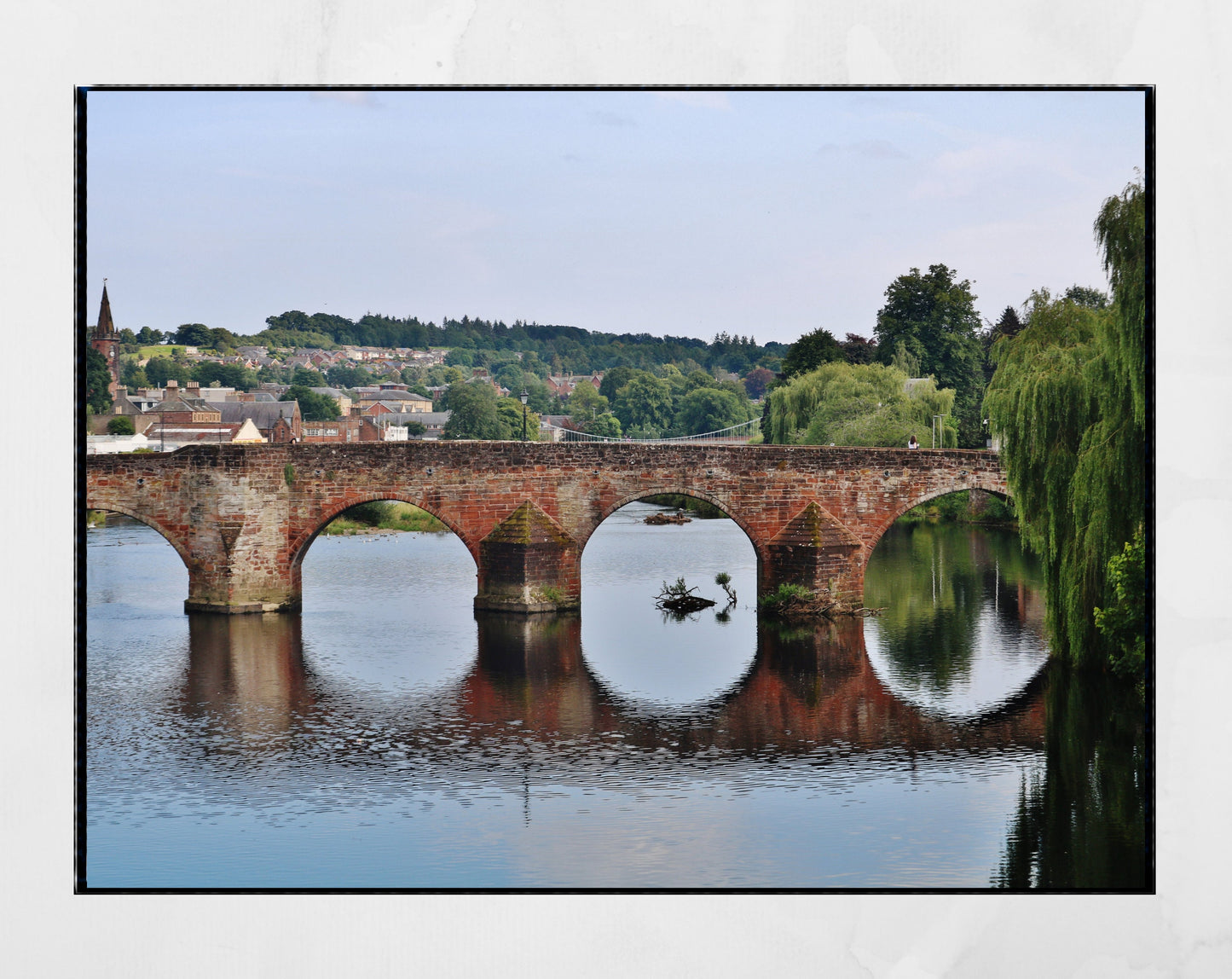 Dumfries River Nith Devorgilla Bridge Photography Print Poster