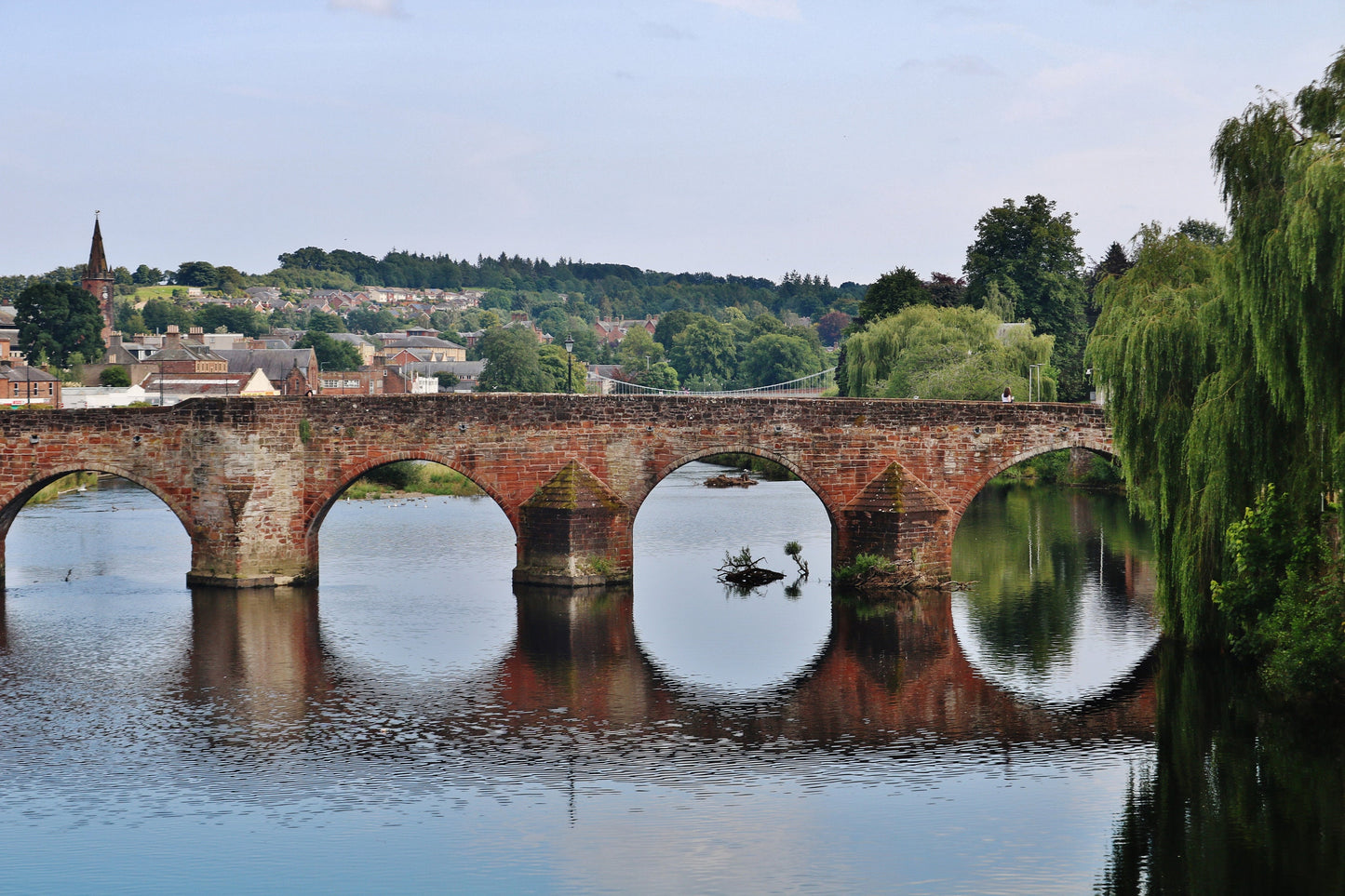 Dumfries River Nith Devorgilla Bridge Photography Print Poster