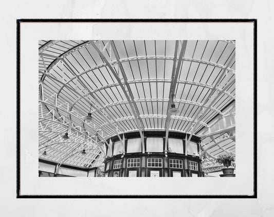 Wemyss Bay Station Print Victorian Architecture Black And White Wall Art