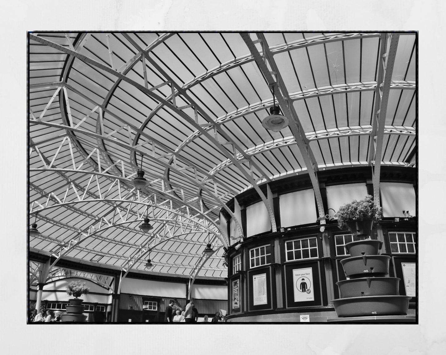 Wemyss Bay Station Print Victorian Architecture Black And White Photography Poster