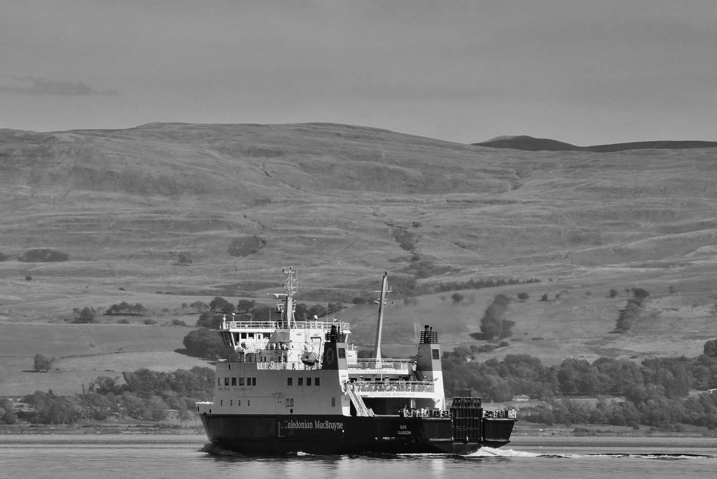 Rothesay Poster Isle Of Bute  Ferry Black And White Photography Print