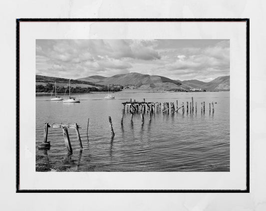 Isle Of Bute Port Bannatyne Coastal Black And White Photography Print