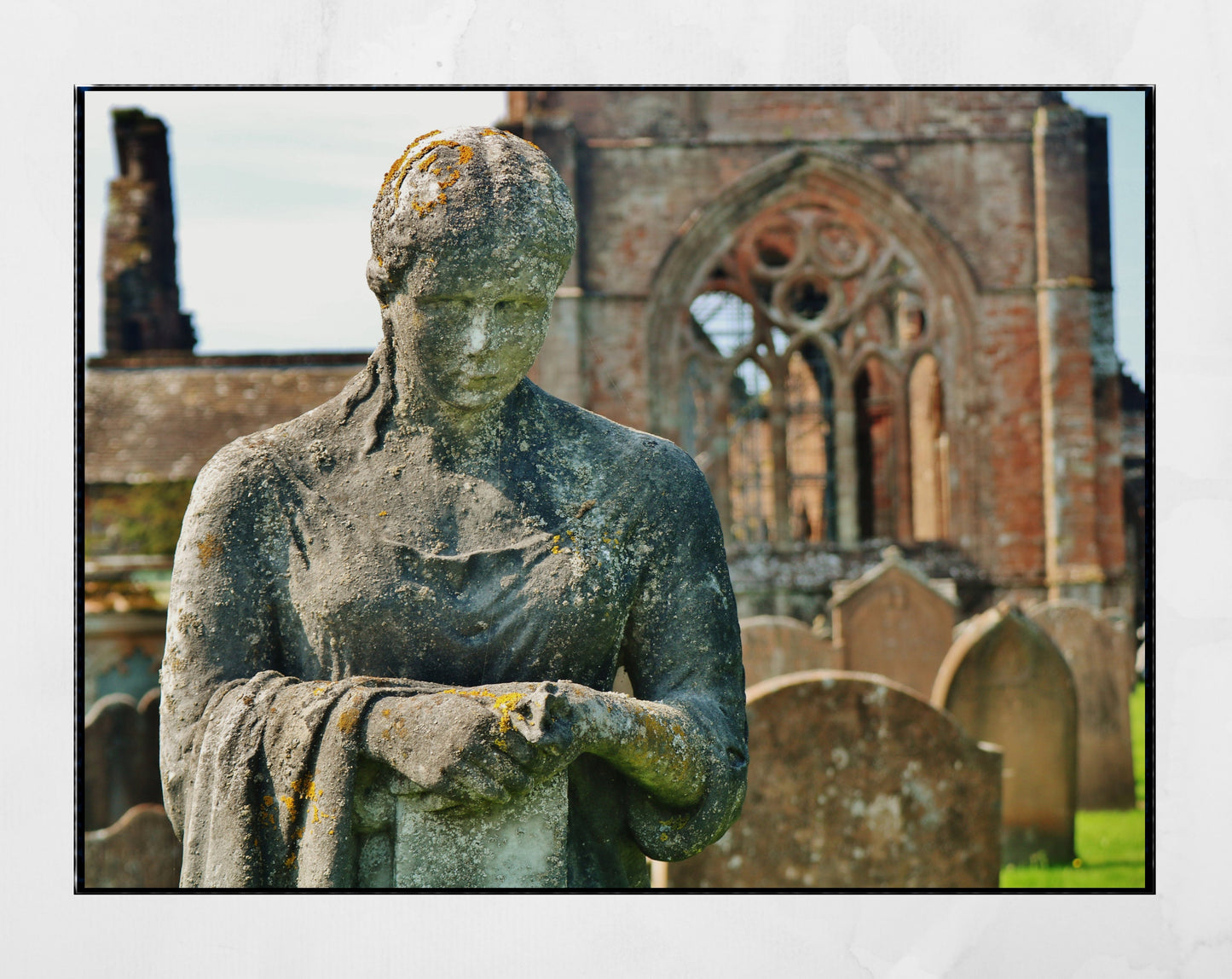 Dumfries Scotland Poster Sweetheart Abbey Graveyard Photography Print