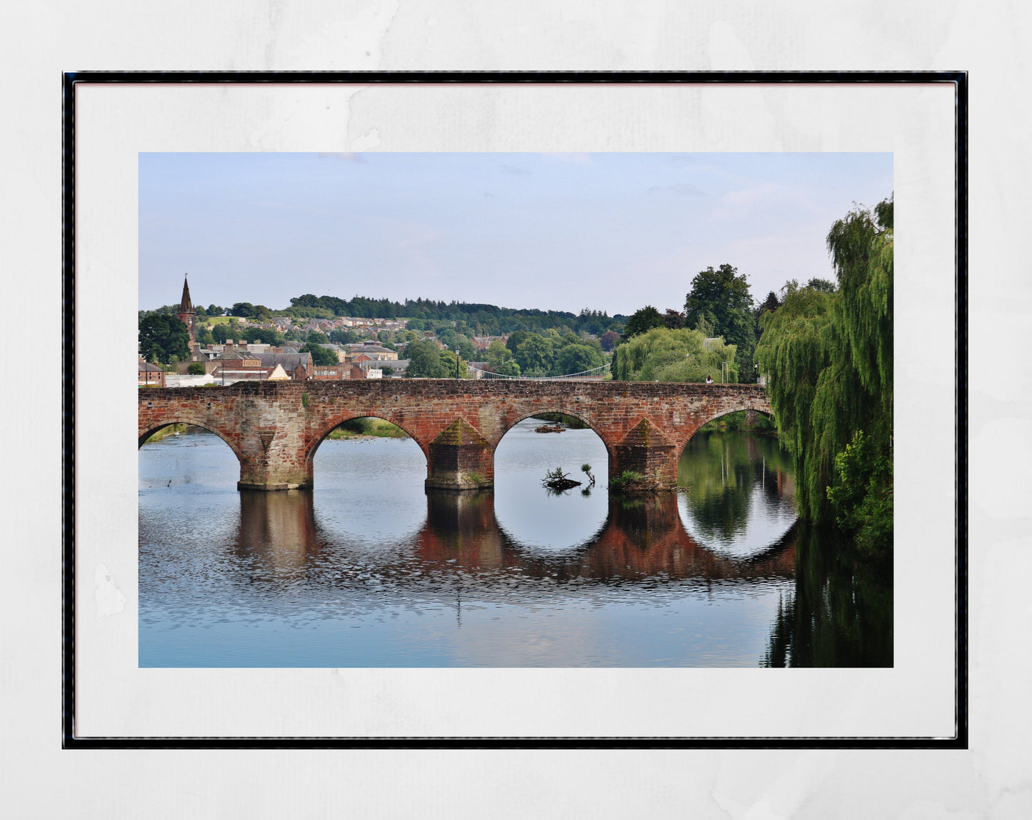 Dumfries River Nith Devorgilla Bridge Photography Print Poster