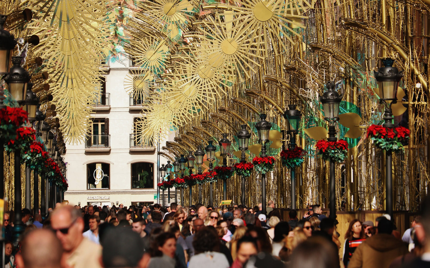 Malaga Spain Christmas Decorations Photography Print