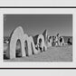 Malaga Spain Beach Black And White Photography Print