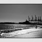 Malaga Spain Beach Photography Black And White Minimalist Wall Art
