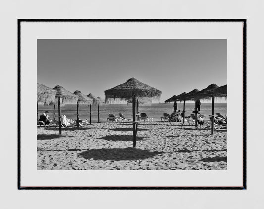 Malaga Spain Beach Black And White Photography Wall Art