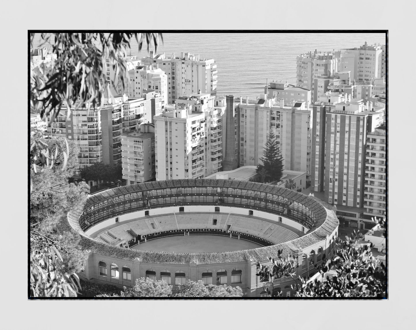 Malaga Spain Photography Black And White Wall Art