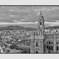 Malaga Cathedral Spain Black And White Photography Print