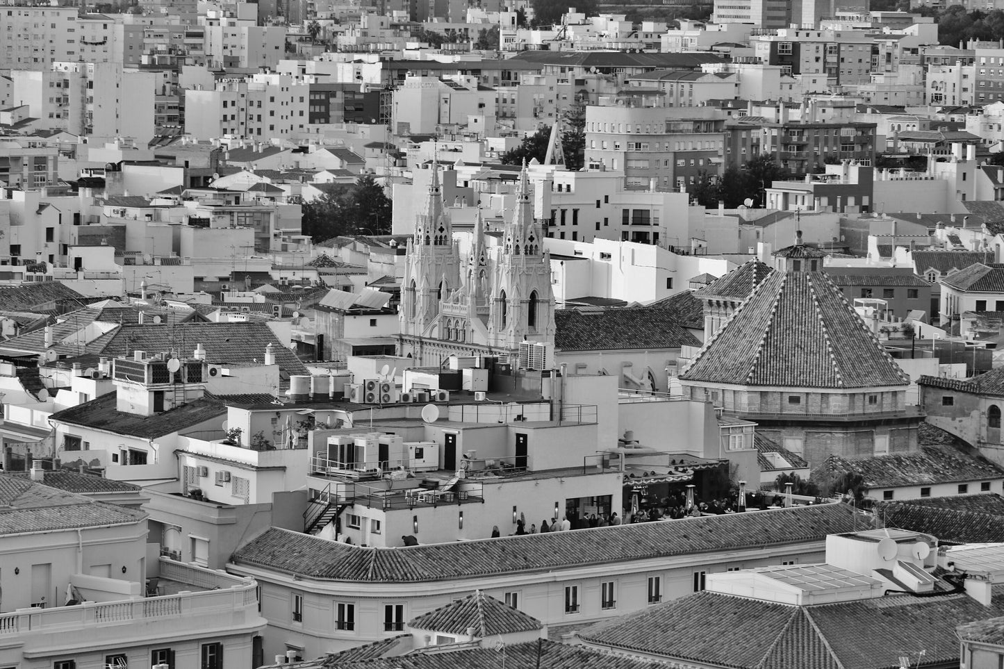 Malaga Spain Wall Art Black And White Photography