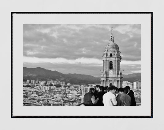 Malaga Cathedral Spain Photography Black And White Wall Art