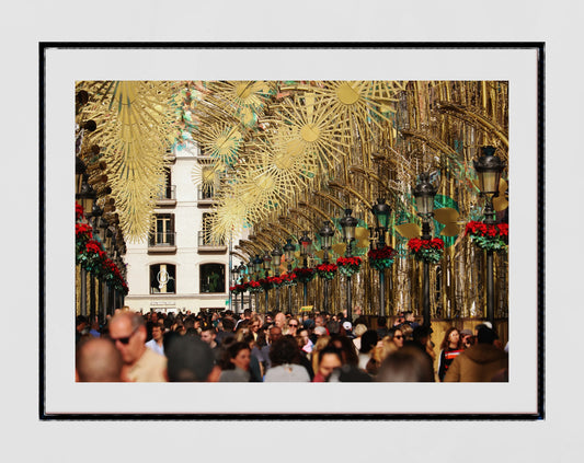Malaga Spain Christmas Decorations Photography Print
