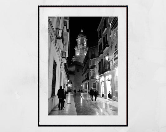 Malaga Wall Art Spain Black And White Photography Print