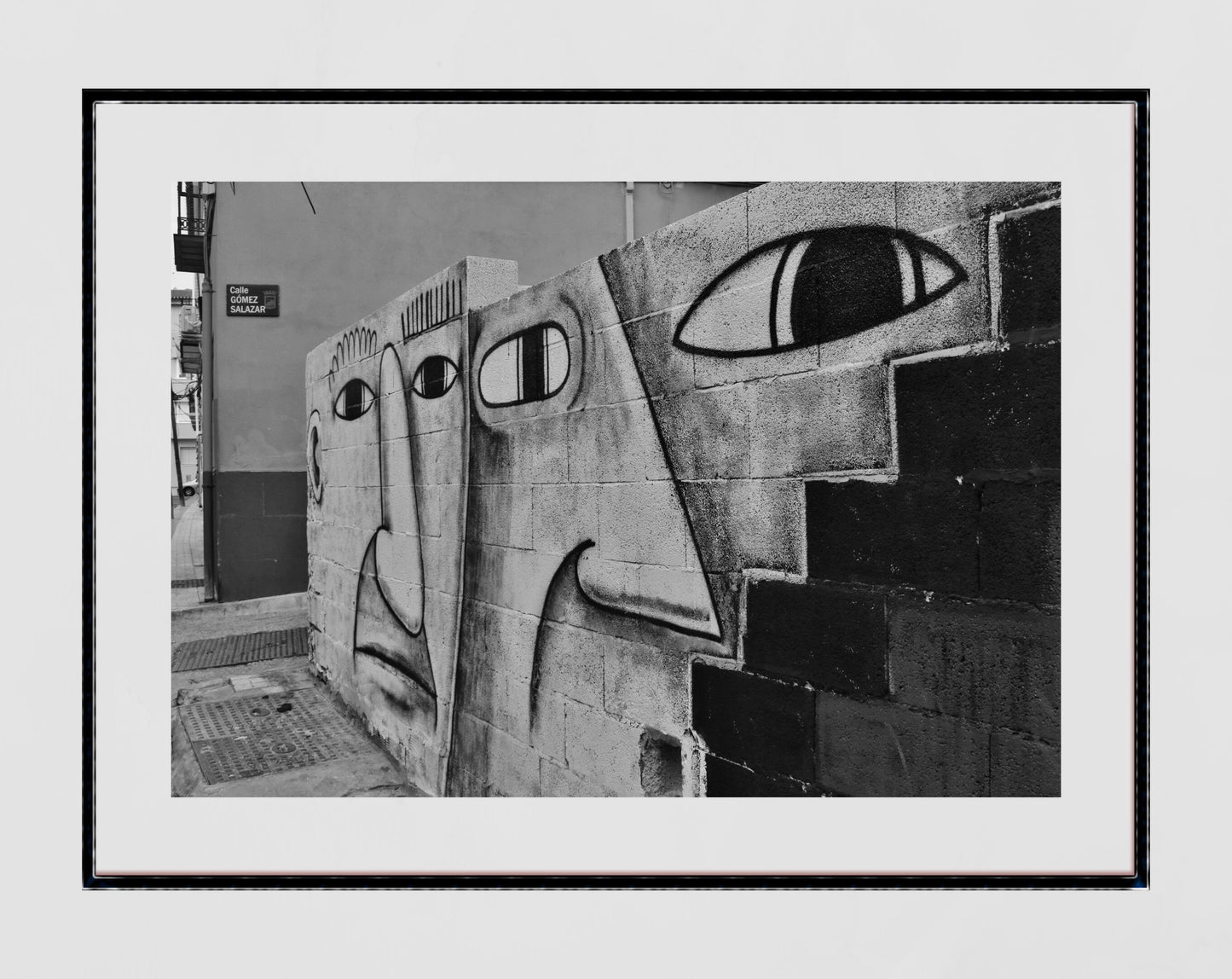 Malaga Street Art Picasso Black And White Photography Print
