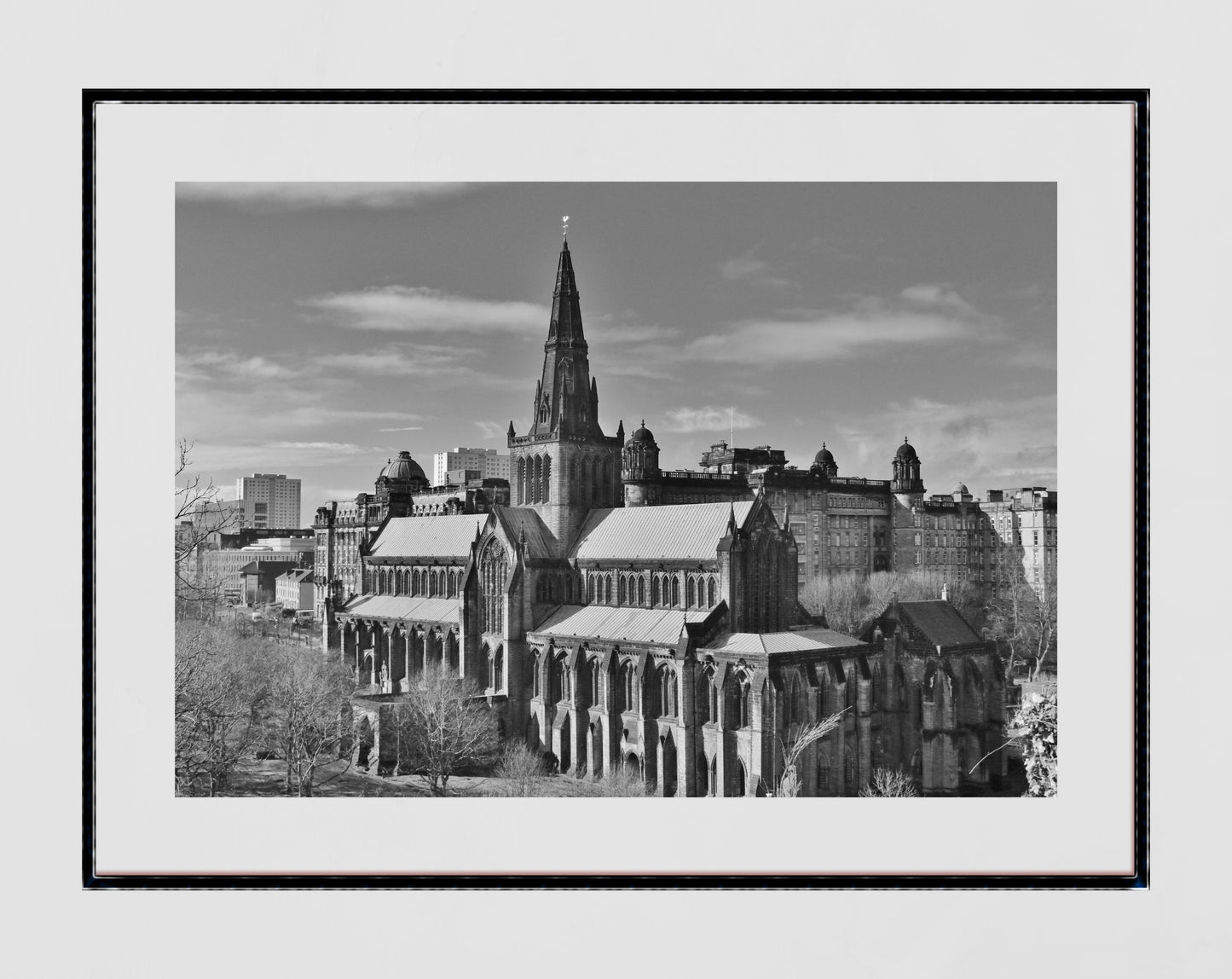 Glasgow Cathedral Black And White Photography Print