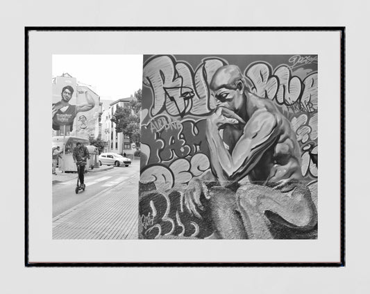 Malaga Street Art Black And White Photography