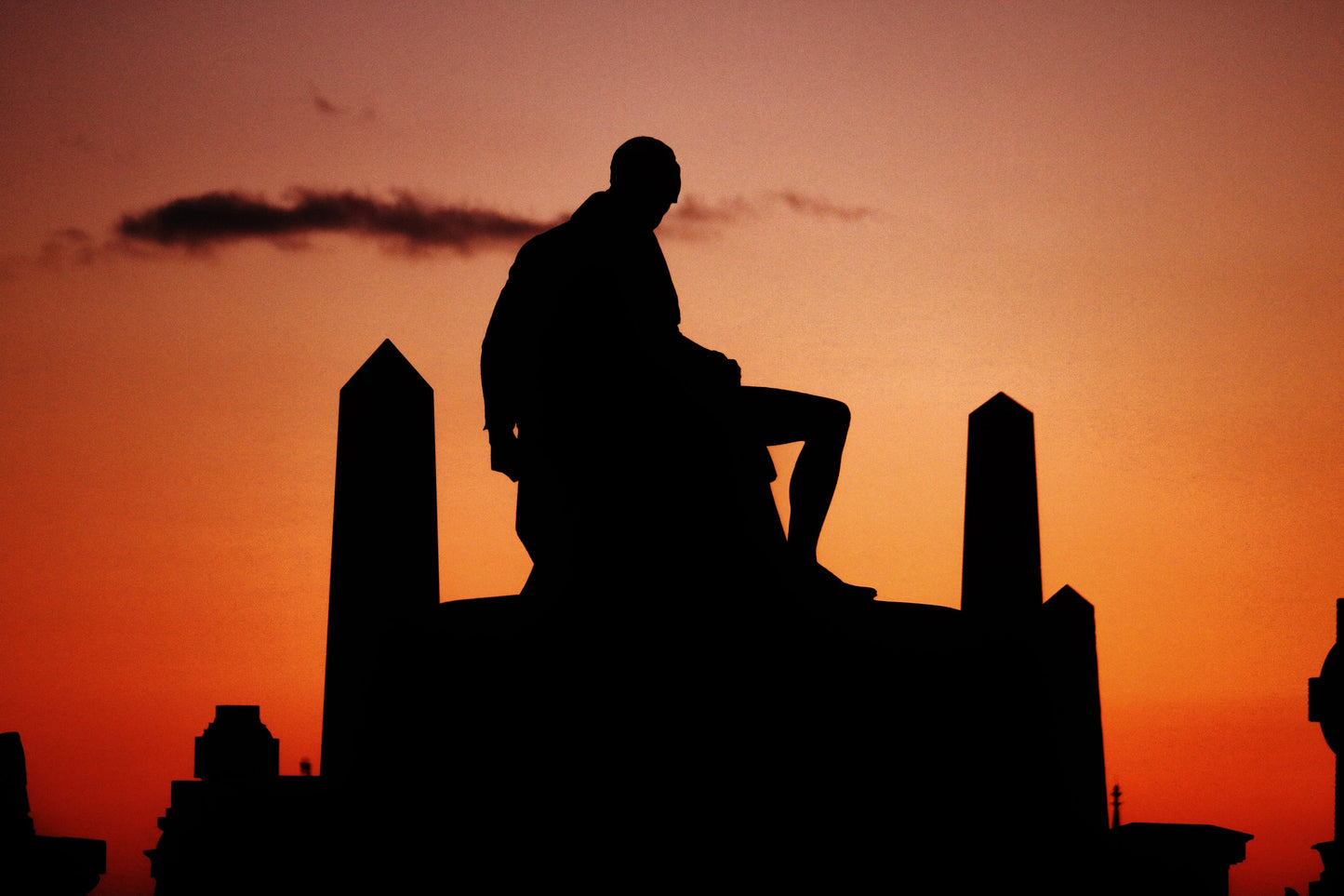 Glasgow Necropolis Graveyard Sunset Photography Wall Art