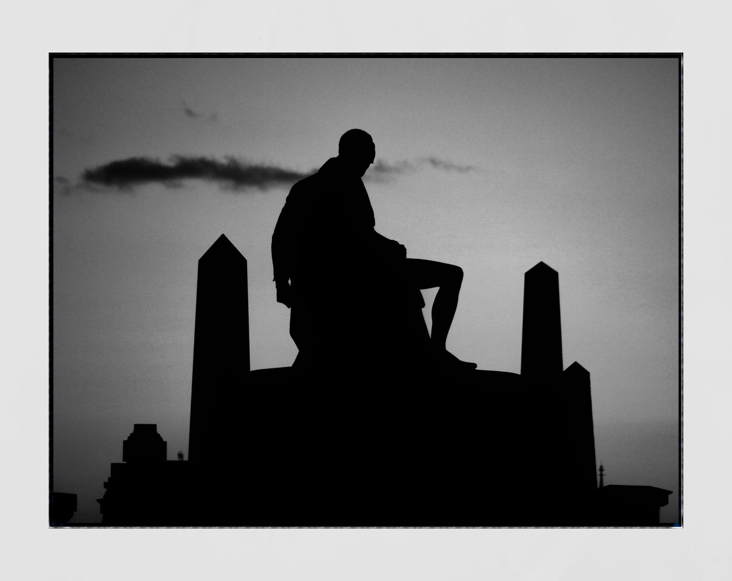 Glasgow Necropolis Graveyard Black And White Photography Wall Art