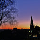 Glasgow Cathedral Sunset Photography Poster