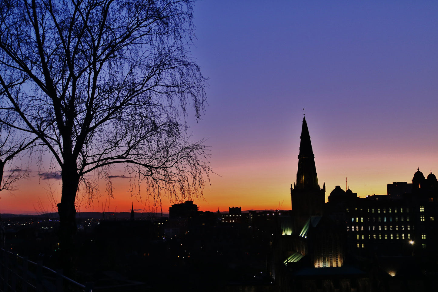 Glasgow Cathedral Sunset Photography Poster