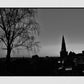 Glasgow Cathedral Black And White Photography Poster