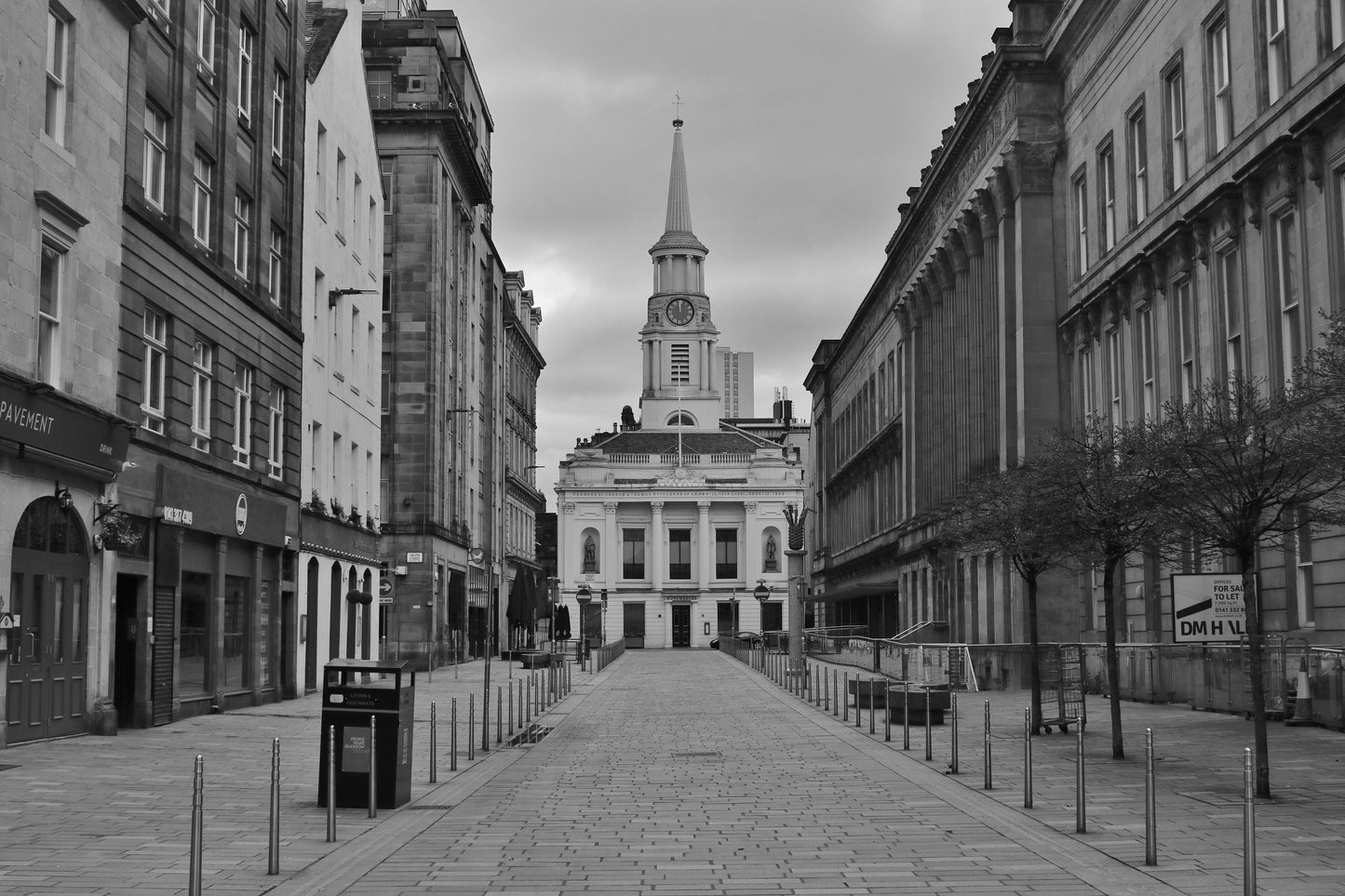 Glasgow Merchant City Black And White Photography Print